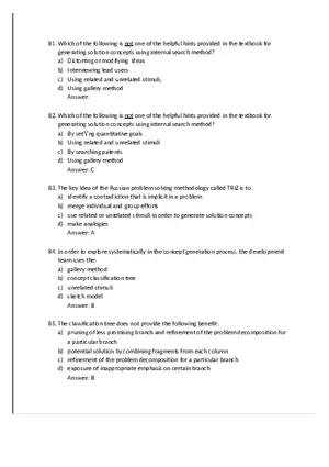 Product Design Exam Answers Part 5
