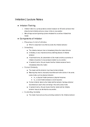 Imitation Lecture Notes
