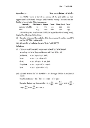 Risk, Return and Portfolio Study Guide Part 4