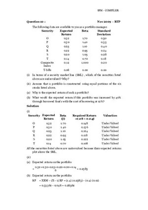 Risk, Return and Portfolio Study Guide Part 2