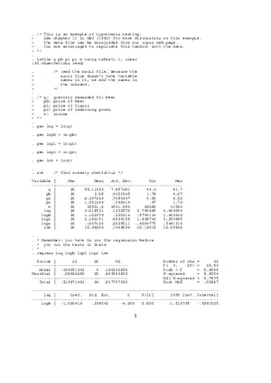 F Test Stata Handout