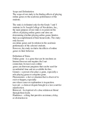 Scope and Delimitation Example in Research