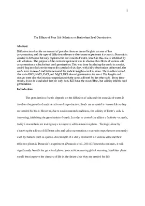 Final Seed Germination Lab Report