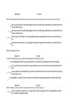 Foundations of Psychology, Neuroscience and Behaviour Exam Answer Key 4