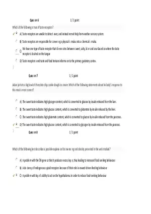 Foundations of Psychology, Neuroscience and Behaviour Exam Answer Key 5