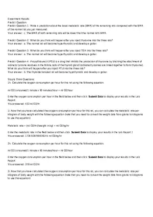 Make a Prediction About the Basal Metabolic Rate Lab