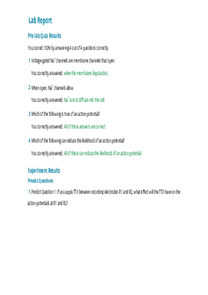 Neurophysiology of Nerve Impulses Lab