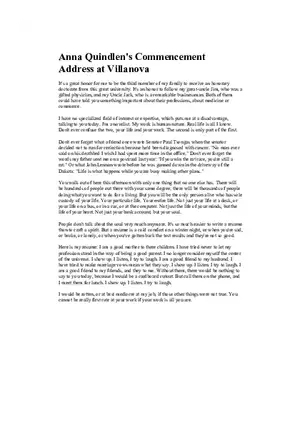 Anna Quindlen Commencement Address