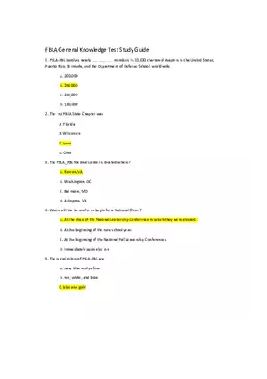 FBLA General Knowledge Test Study Guide