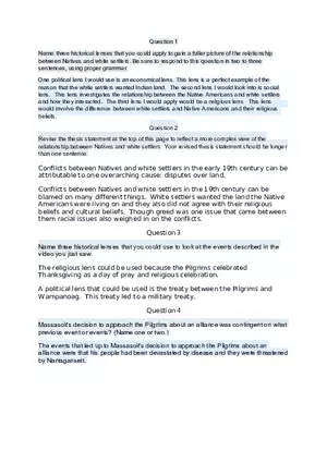 Applied History Short Responses