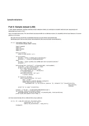Sample Dataset (LSD) Part 1