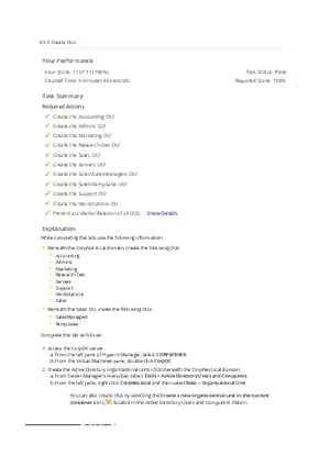 Create OUs - Introduction To Computer And Information Security