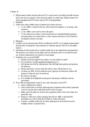 Principles Of Public Relations - Lecture Notes Other