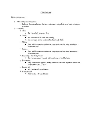 BIOL 1902 - Plant Defence