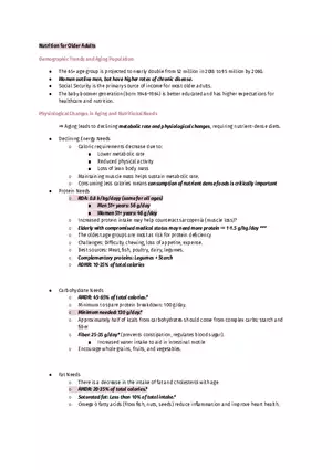 Nutrition for Older Adults