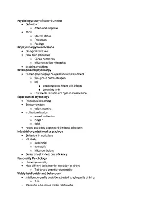 Psychology Week 1