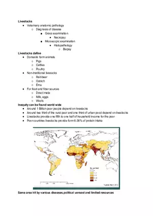 Livestocks Study Note