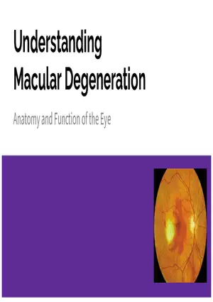 Understanding Macular Degeneration