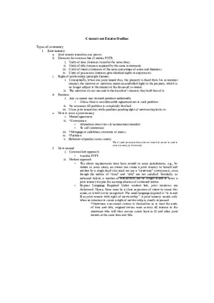 Concurrent Estates Outline