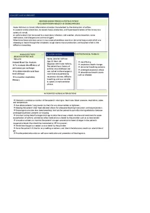 Diagnosis - Acute Asthma Worksheet v Sim