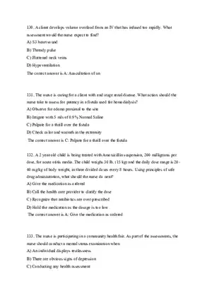 HESI EXIT V4 160 Questions and Answers Part 7