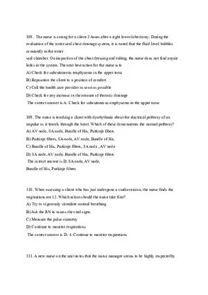 HESI EXIT V4 160 Questions and Answers Part 6