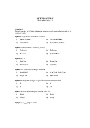 General Knowledge Multiple Choice Questions - Set 1