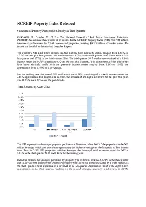 Ncreif Property Index Released