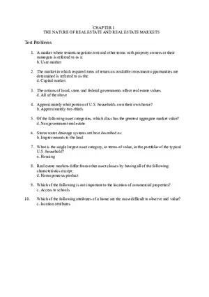 Real Estate Chapter 1