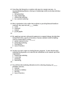 Managing Profitable Customer Relationships Part 2