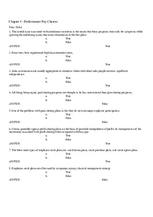 Chapter 5 Performance Pay Choices