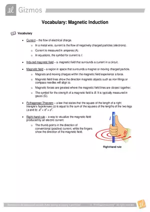 Vocabulary: Magnetic Induction
