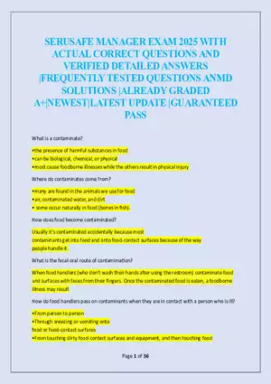 Serusafe Manager Exam 2025