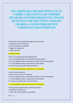 Nsg 3160 Exam 4 2025
