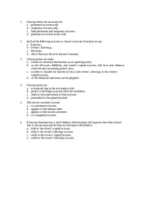 Ch 4 Closing Entries and Income Summary in Accounting