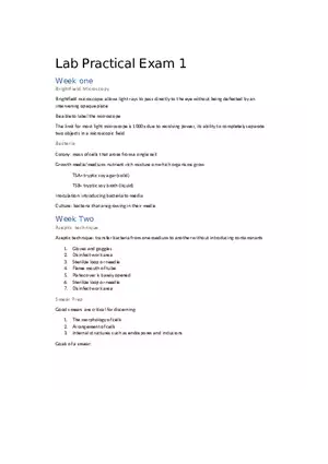 Lab Practical Exam 1 - Study Guide