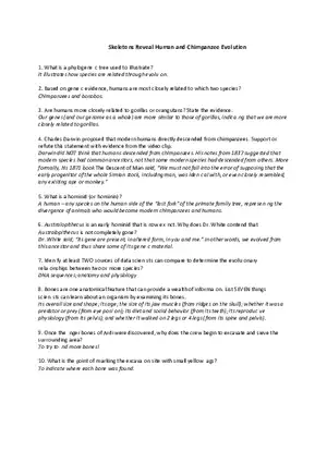 Skeletons Reveal Human and Chimpanzee Evolution