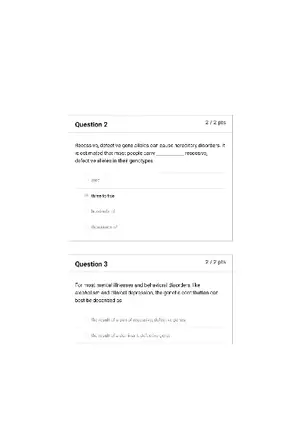 Quiz Foundations, Infancy to Early Childhood