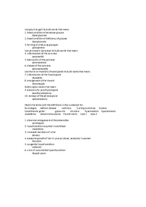 Building and Defining Words Pertaining to Sugar Intake (Answers)