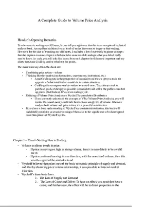 A Complete Guide to Volume Price Analysis Part 1