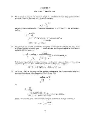 Fundamentals of Materials Science and Engineering Solutions Ch 7-8