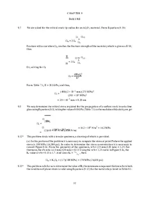 Fundamentals of Materials Science and Engineering Solutions Ch 9-10