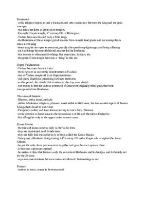 Class Notes on Kamasutra