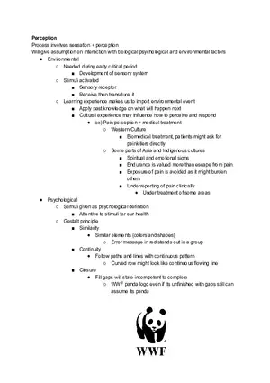 Perceptions Lecture Materials