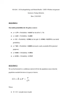 UNIT 4: Written Assignment