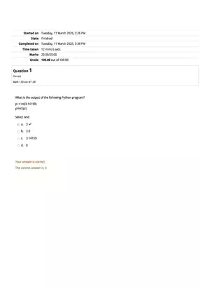 CS1101 Graded Quiz Unit 6: Attempt Review