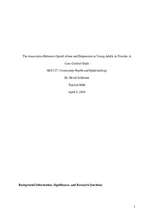The Association Between Opioid Abuse and Depression in Young Adults