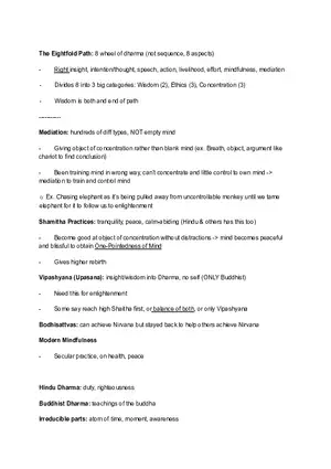 Unit 2, Lecture 4: The Eightfold Path and Theravada Buddhism