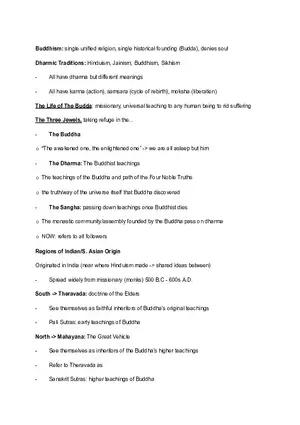 Unit 2, Lecture 1: Introduction to Buddhism and the Life of the Buddha