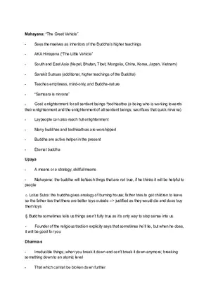 Unit 2, Lecture 5: Mahayana and Vajrayana